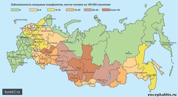 энцефалит на территории россии в 2009 году